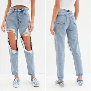 PacSun Distressed Ultra High Waisted Slim Fit Jeans